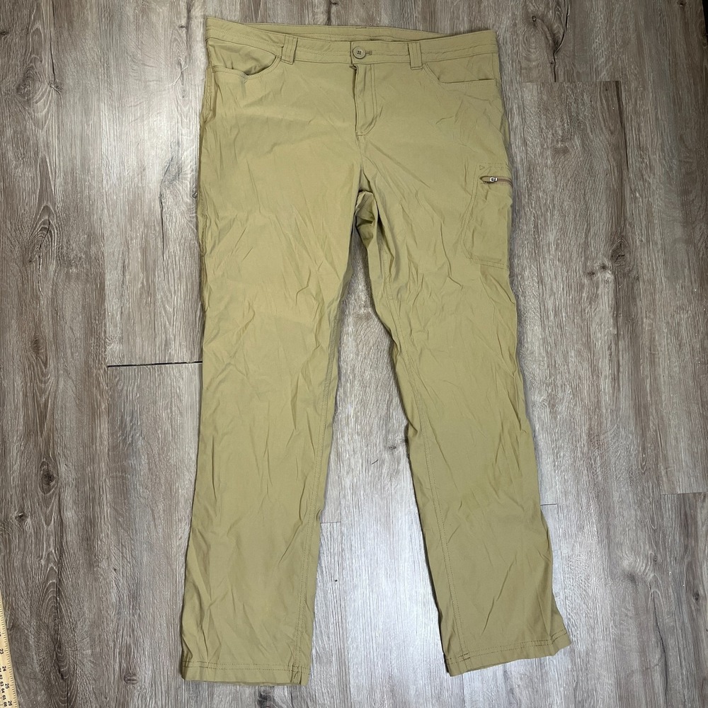 Eddie Bauer Women's Hiking Pants Nylon Size 18 Brown Tan Outdoors